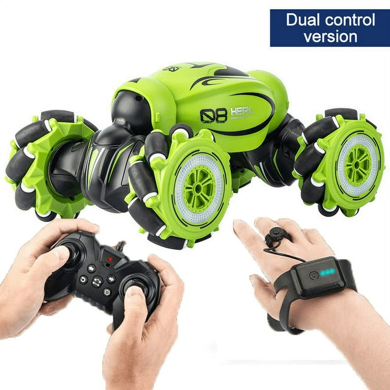 2.4G 4WD Gesture Sensing Car Remote Control Stunt Car 360 All Round Drift Twisting Off Road Dancing Vehicle Kids Toys W Lights