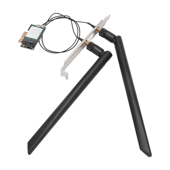 2.4G/5G Wireless Wifi Network Card Bluetooth4.0 PCI-E 1X Desktop WiFi Adapter Card Dual Band Wireless Desktop 2 Antennas,1 x Wireless Network Card,Black