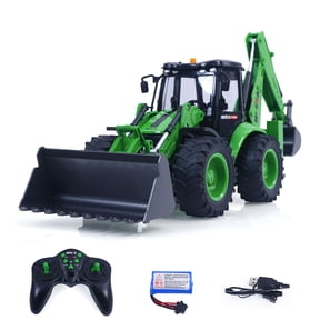 2.4G 9CH HUINA 1/14 1579 Remote Control Backhoe Excavator RC Loader Model Toys
