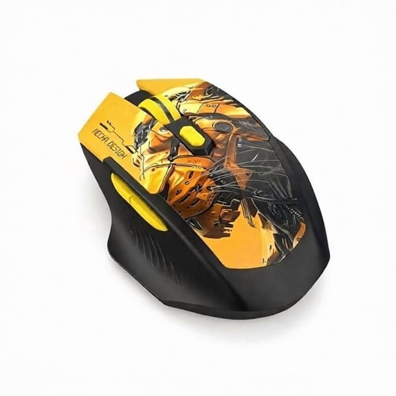2.4G Bluetooth Dual-Mode Rechargeable LED Computer Notebook Silent Wireless Mouse ,Yellow