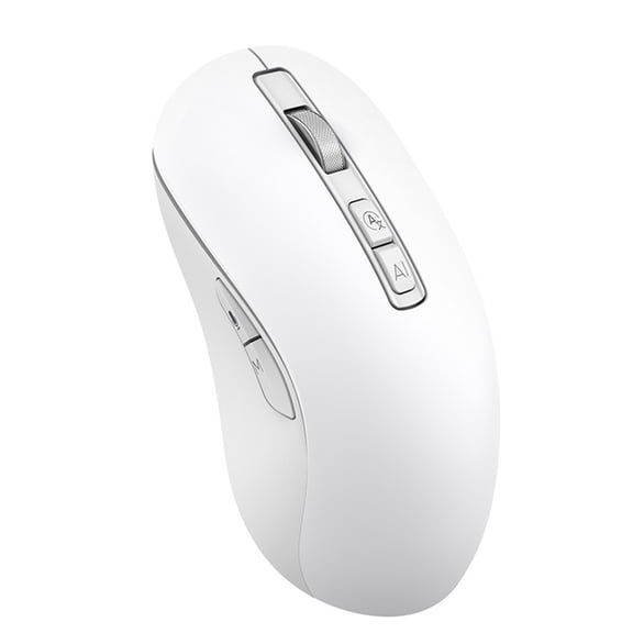 2.4G + Bluetooth Dual-Mode Voice Typing Mouse V12 Translation Copywriting PPT Table AI Smart Mouse White