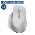 thumbnail image 1 of 2.4G & Bluetooth Mouse, Wireless Gaming Silent Mouse RGB Ergonomic Programmable Mouse Rechargeable Mouse for Laptop PC Mac Windows, Gray, 1 of 8