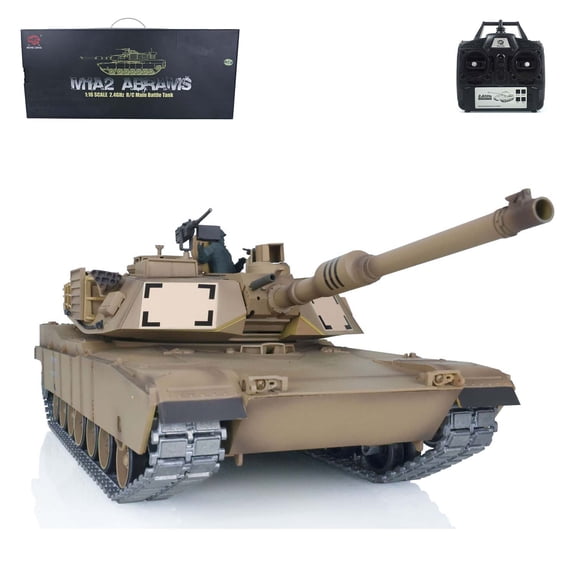 2.4G Henglong 1/16 Scale 7.0 Upgraded Metal Ver M1A2 Abrams RTR RC Tank 3918