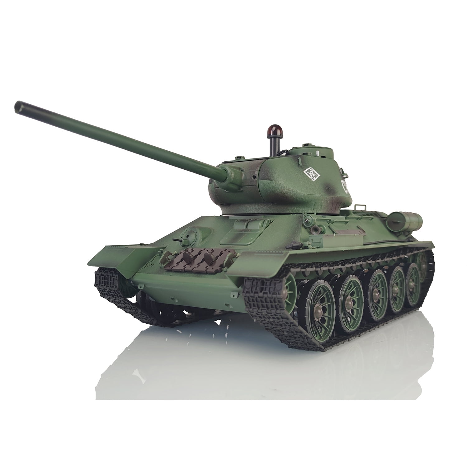 TOUCAN RC Panzer T34-85 1/16 Scale – Fernlenkpanzer Mit Infrarot-Kampfsystem, Rauchgenerator, 2.4 GHz, BB-Shooting