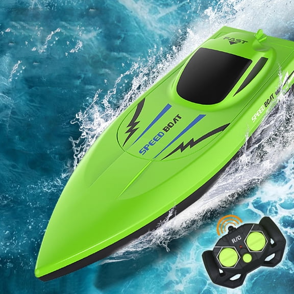 2.4G High-Speed RC Boat with Dual Motors, Fast RC Boat, High Speed Remote Control Racing Boat, Waterproof Electric Fast Speed