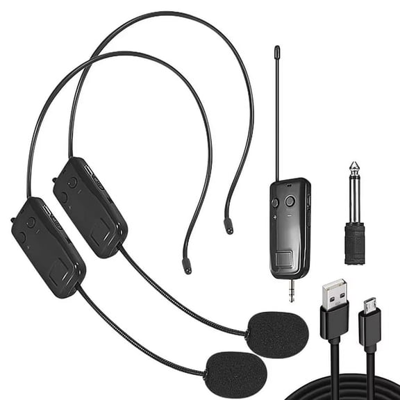 2.4G -Mounted Wireless Lavalier Microphone Set Transmitter with Receiver for Amplifier Voice Speaker Teaching Tour