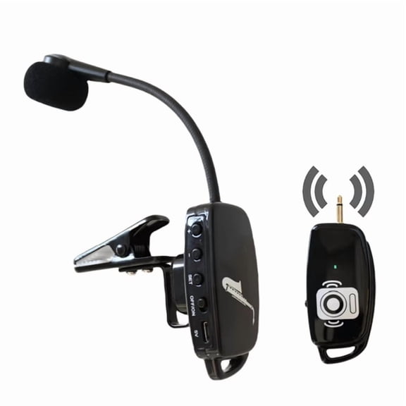 2.4G Professional Wireless Microphone System for Trumpets, Plug & Play, 160ft Range, Wireless Receiver and Transmitter,1 x 2.4G Professional Wireless Microphone System kit,As Shown