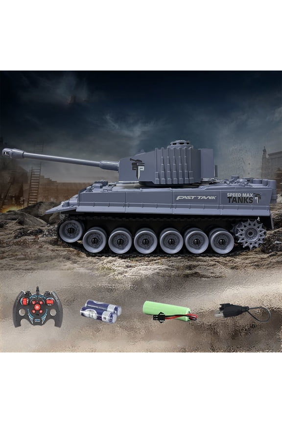 2.4G RC Battle Tank With Light Sound,360° Rotating Turret Toys,Realistic Military Simulation Toys,Anti-interference Remote Control Toys,Durable ABS Material Toys,Outdoor Adventure Boys Gift Toys