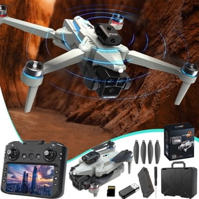 2.4G RC Quadcopter with 1080P ESC Camera, 4.3'' Screen Remote Brushless Motor, 360 Obstacle Avoidance 15Mins Flight, <250g No Registration, for Adults Beginners Aerial Photography Outdoor Flight