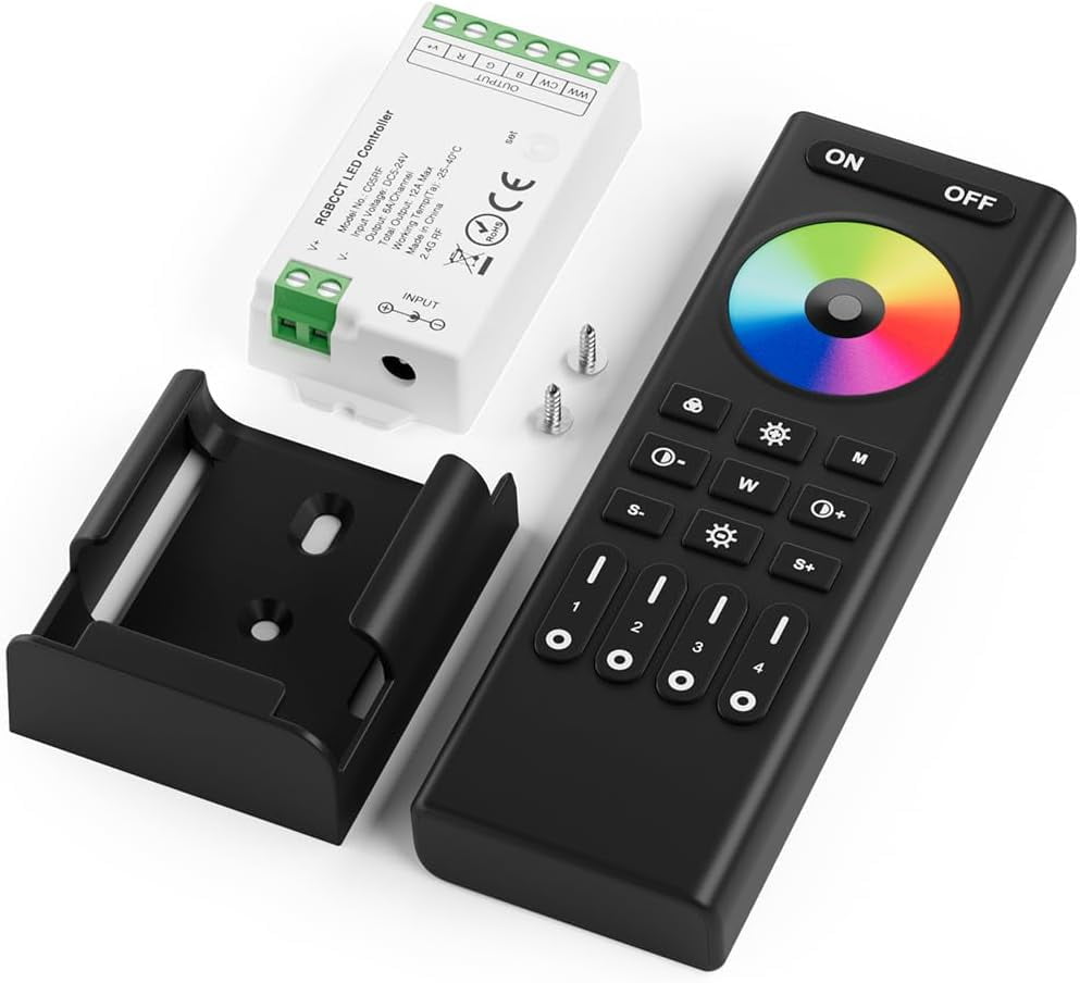 2.4G RF RGBCCT Controller Kit C05RF Controller & RC03RFB 4-Zone ...