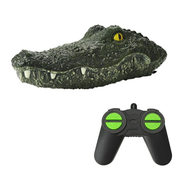2.4G Remote Control Alligator Speedboat Water Racing Toy 4-Channel RC Boat Pool Lake Outdoor Play Simulated Animal Design Anti-Flip System LED Light Effects for 14+ Years