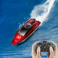 thumbnail image 1 of 2.4G Remote Control Boat - Mini RC Speed Boat with USB Charging, 12 Min Playtime, Sealed Hull Design, Crash Resistant, Low Battery Alert, for Pool/Lake/Ocean, 1 of 5