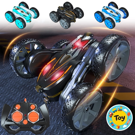 2.4G Remote Control Stunt Flip Car, Double Sided Driving RC Off-Road Vehicle, Wall Climbing Toy Car for Kids, Anti Crash Stunt Automobile, Kids Christmas Birthday Gifts, Indoor Outdoor Play Toys