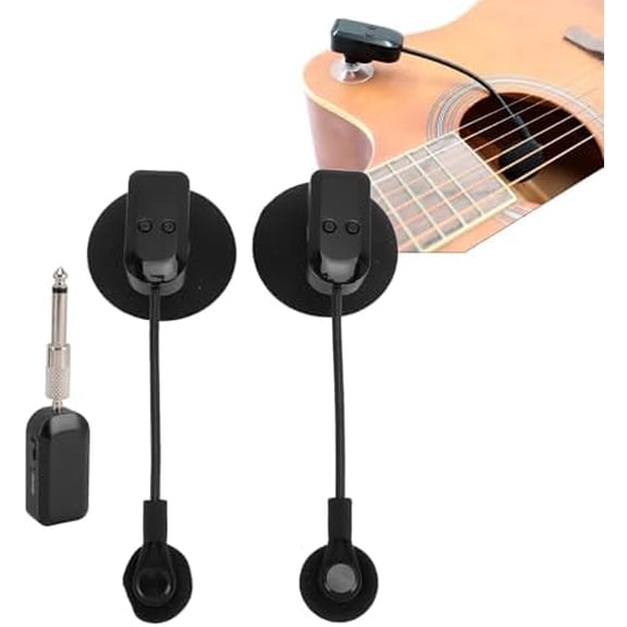 2.4G Saxophone Microphone System, 360 Rotation UHF Instruments Microphone - Clip on, 131ft Range Transmitter & Receiver for Guitar, Violin, etc$$Music