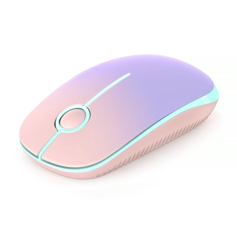 Invloed Kampioenschap De waarheid vertellen 2.4G Slim Wireless Mouse with Nano Receiver, Less Noise, Portable Mobile  Optical Mice for Notebook, PC, Laptop, Computer, MacBook MS001 (Pink to  Purple) - Walmart.com