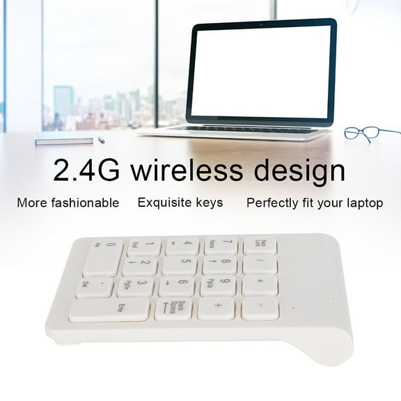2.4G USB Wireless Numeric Keypad, Lightweight Mini Keyboard For Easy Number Entry