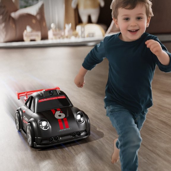 2.4G WiFi FPV RC Race Car with 720P Camera & Screen Remote, Adjustable Speed Drift Toy, Gesture Follow Escape Modes, LED Lights Music Rechargeable Mini Sports Vehicle Gift for Kids Ages 7+