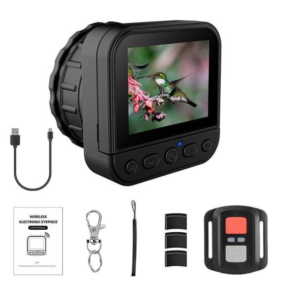 2.4G WiFi Telescope Eyepiece Camera with 2.8 Screen, 64MP Photo & 4K Video Digital Electronic Eyepiece, Universal 2360mm Fit, Rechargeable Imaging Camera for Astronomy & Wildlife Observation