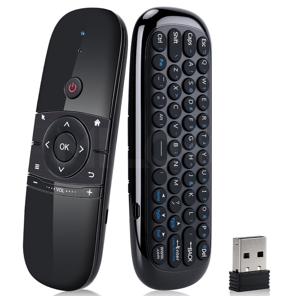 2.4G Wireless Air Mouse Keyboard Remote Control with IR Learning & 6-Axis Gyroscope for Smart TV, Android TV Box, PC