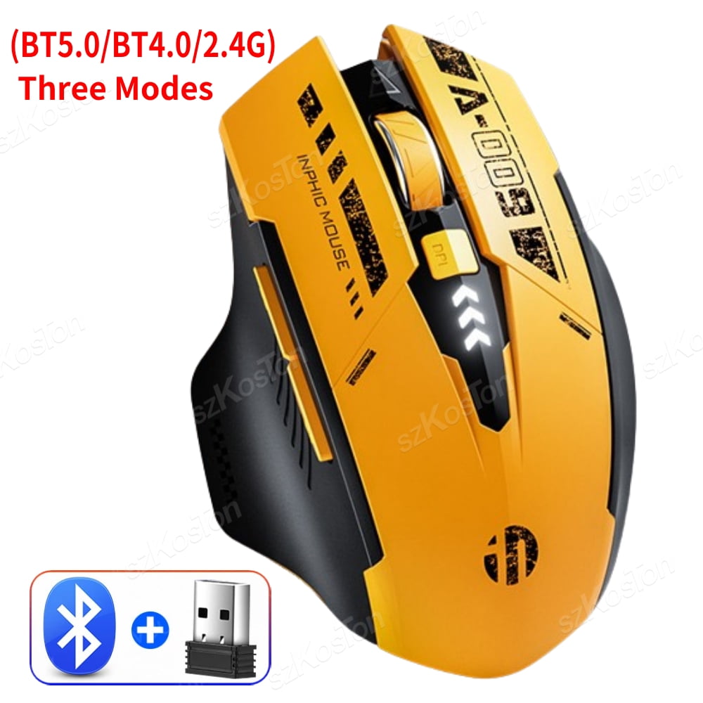 2.4G Wireless Bluetooth Silent Mouse Five-level DPI Adjustable Three-mode Mouse Suitable for Pc Gamer Office Computer Laptop