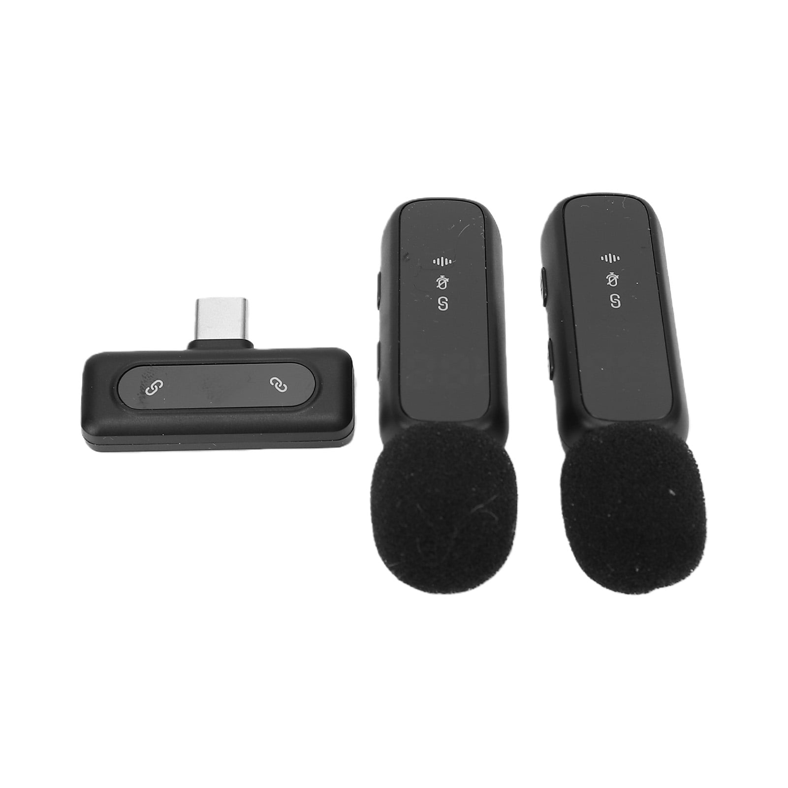 2.4G Wireless Clips On Microphone Microphone 2.4G Wireless Lavalier Microphone Noise Reduction CD Quality Sound 30M/98.43ft Transmission LED Display for Live Streaming Outdoor Vlog