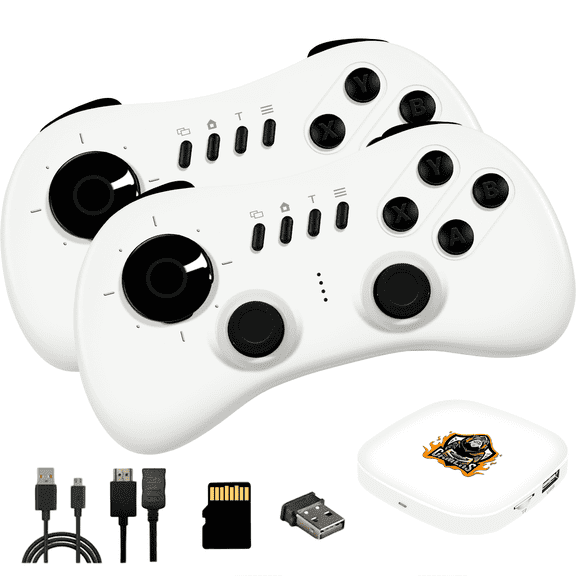 2.4G Wireless Fighting Retro Game Controller, Rocker Control, Compatible with Mobile Phone/Tablet, Smart TV, Laptop, Desktop Computer, TV Box, White
