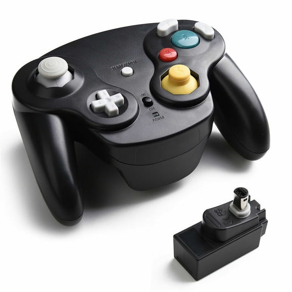 2.4G Wireless Game Controller with Receiver Adapter, Compatible with Original Nintendo GameCube Retro Classic GC NGC Gaming Consoles