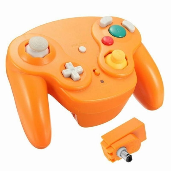 2.4G Wireless Game Controller with Receiver Adapter, Compatible with Original Nintendo GameCube Retro Classic GC NGC Gaming Consoles