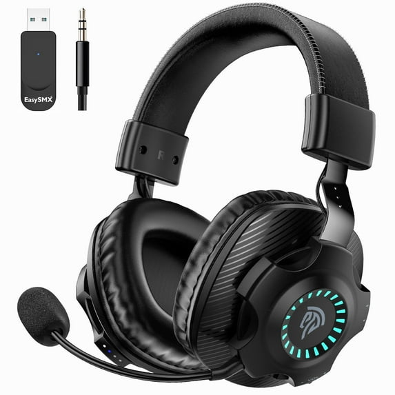 BROUJOY Wireless Gaming Headset for PC,PS5,PS4,Nintendo Switch,Tablets, Bluetooth Gaming Headphones with Microphone, 30H Battery