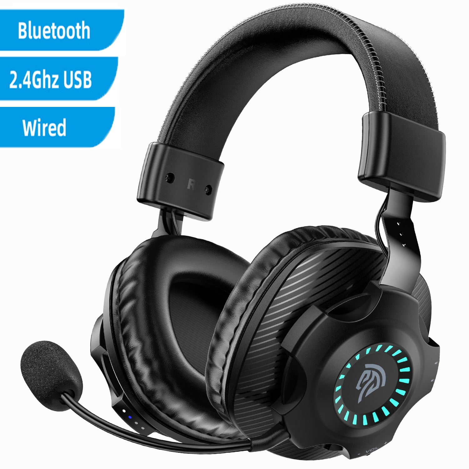 Original P2961 Wireless Bluetooth Headset, 5.0 Sport Noise Reduction  Headsets, Stereo Sound, for Phone PC Gaming Earpiece on Head, 300mAh 