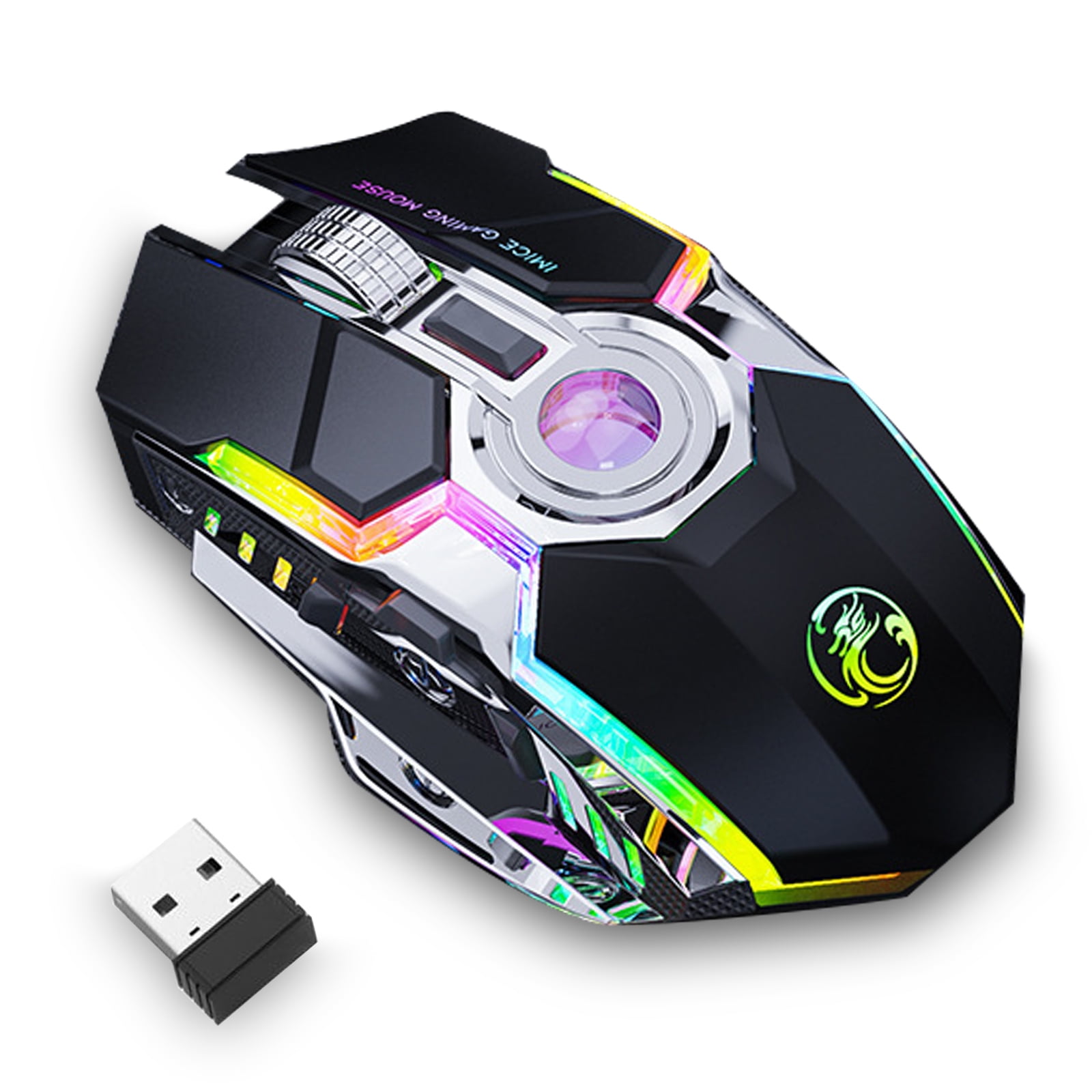 Wireless Gaming Mouse, 2.4G Wireless Rechargeable PC Computer