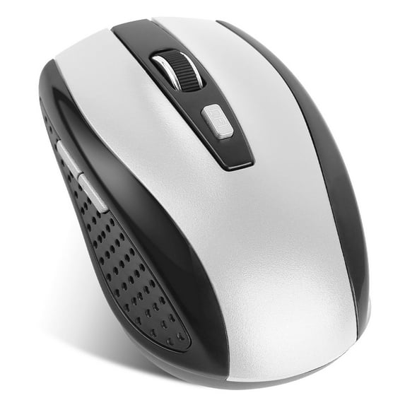 2.4G Wireless Gaming Mouse TeqHome Wireless Optical Mouse with USB Receiver 3 Adjustable DPI 6 Buttons for PC Laptop Computer Macbook Silver