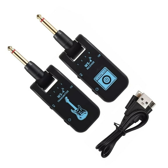 2.4G Wireless Guitar System with 40m Transmission Seamless Sound for Electric Instruments Receiver