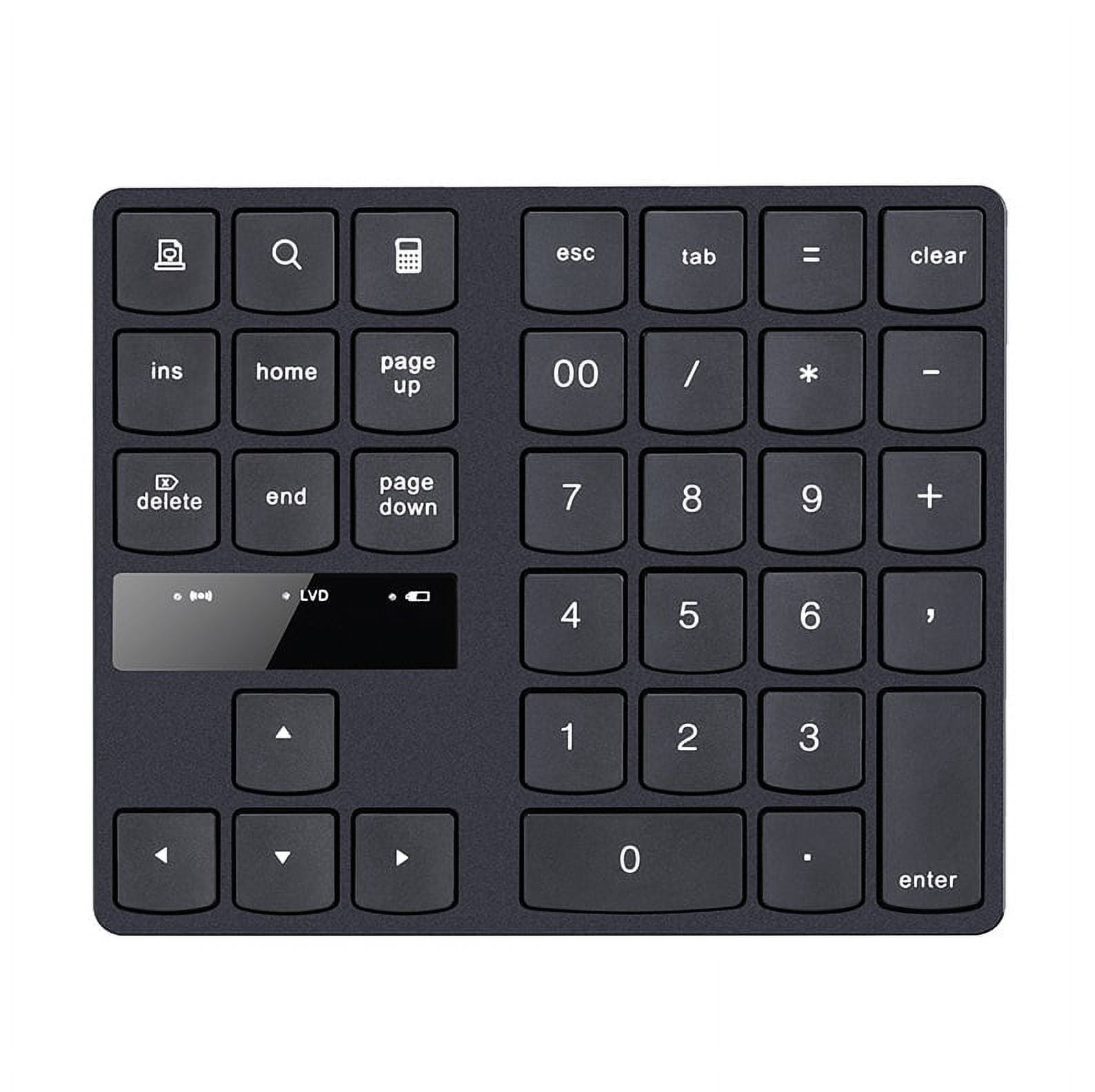 2.4G Wireless Keyboard Charging 35 Key Multimedia Black Keypad ...