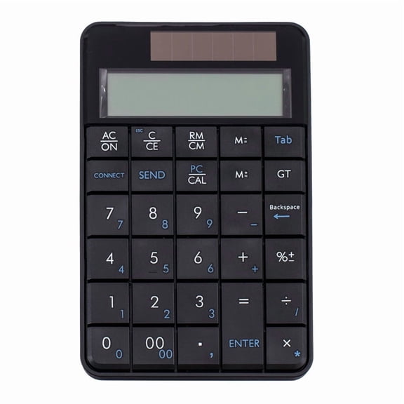 2.4G Wireless Keyboard Mini 2In1 Wireless USB Digital Keyboard with Calculator Display Keyboard Office Calculator,1 x keyboard 1 x English instruction manual,Black