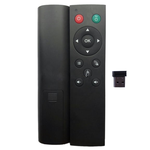 2.4G Wireless Keyboard Mouse Combo Remote Control, Air Mouse Analog Cursor for PC TV Android TV Box HTPC, Plug and Play
