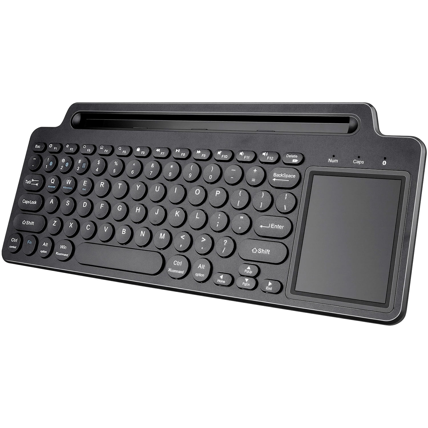 2.4G Wireless Keyboard with Touchpad, Multi-Device Bluetooth Keyboard ...