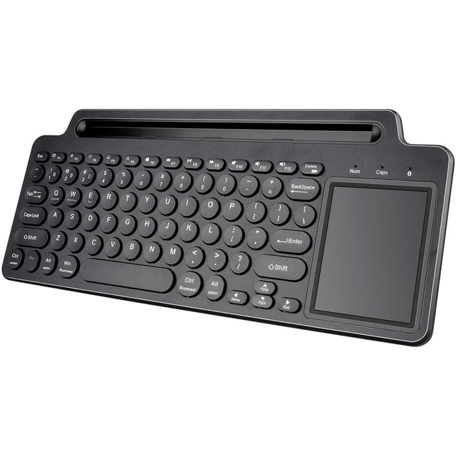 Wireless Computer Ac 2.4G Wireless Keyboard with Touchpad, Multi-Device Bluetooth Keyboard ...