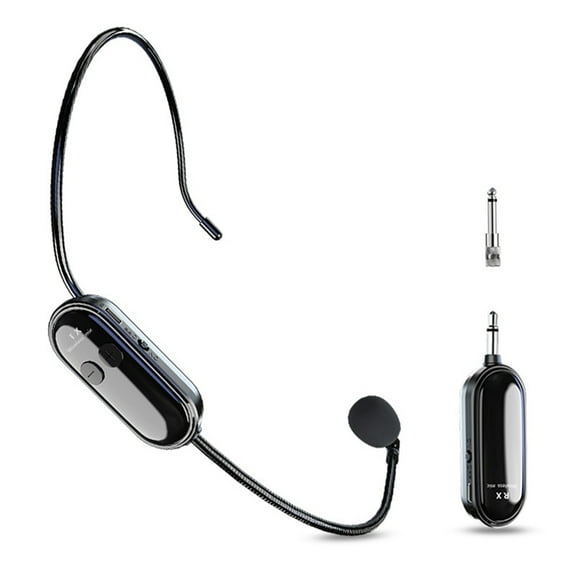 2.4G Wireless Microphone Headset Long Range Head Handheld Mic 2 in 1 for Teaching Stage Performers Fitness Instructors