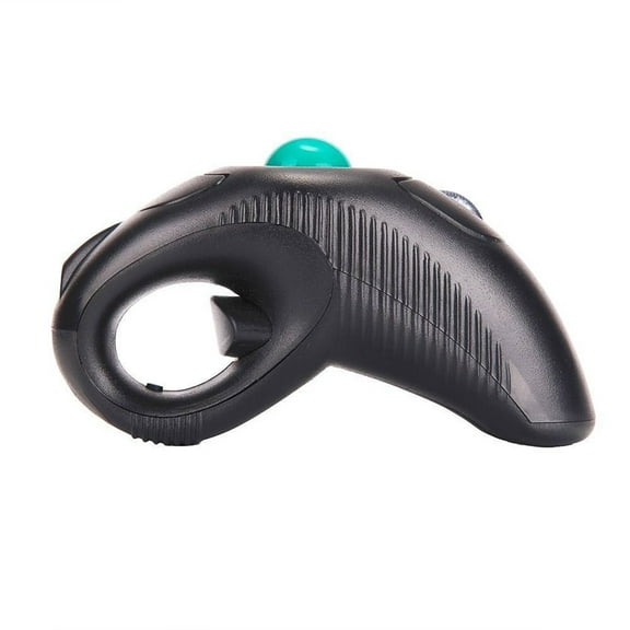 MIPCASE Wireless Thumb Controlled Trackball Mouse for Computer Black Portable Plastic Design 2.4GHz Wireless 10m Range