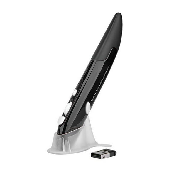 2.4G Wireless Mouse Vertical Pen Mouse Plug and Play USB Type C Receiver 140x20x15mm 1600DPI Ergonomic ABS Portable Power Saving for Phone Tablet PC Natural Grip