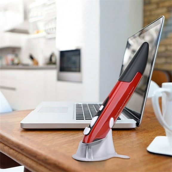 2.4G Wireless Mouse Vertical Pen Mouse Plug and Play USB Type C Receiver 140x20x15mm 1600DPI Ergonomic ABS Portable Power Saving for Phone Tablet PC Natural Grip