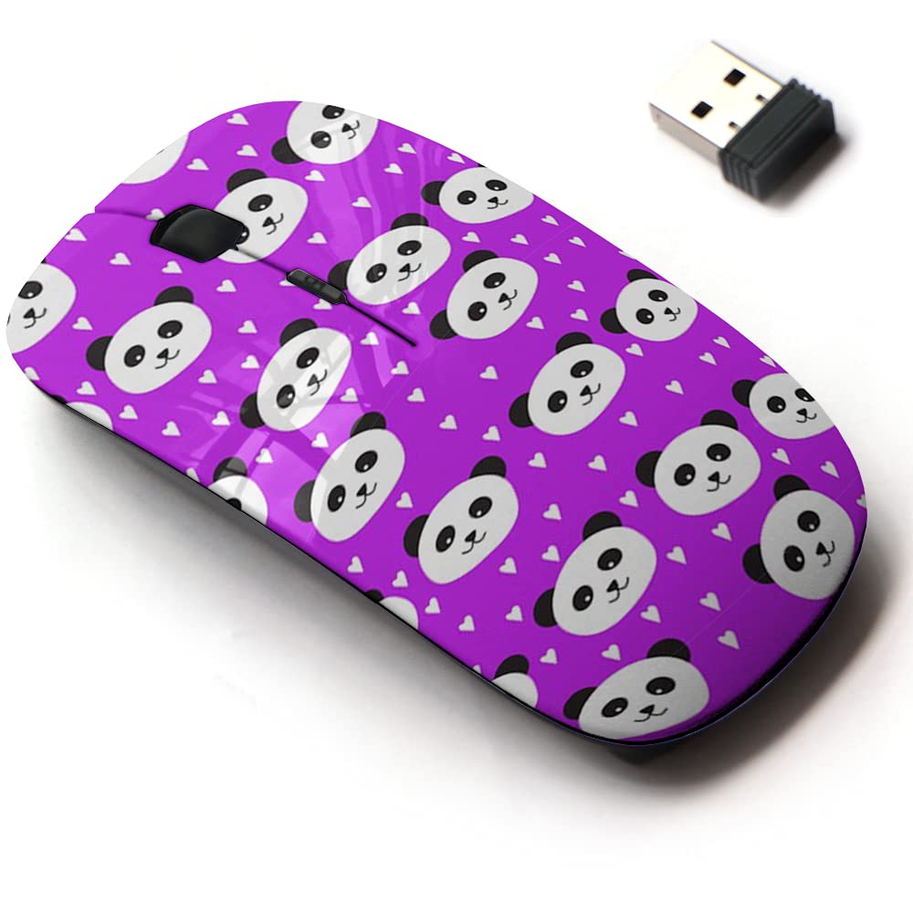 Skull With Pink Band Pattern - Wireless Mouse, 2.4G Portable Optical Mouse With Nano USB Receiver For Kids, Children