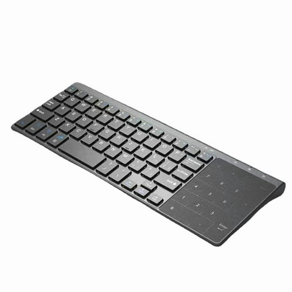 2.4G Wireless Touchpad Keyboard with 59 Keys Numeric Keypad Ultra Thin Mini Portable Keyboard for PC Laptop Computer,1 x Wireless Touchpad Keyboard,Grey