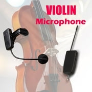 Wireless Violin Guitar Microphone System Clip On Instrument Receiver Transmitter 50 Meters Interview Meeting Lecture