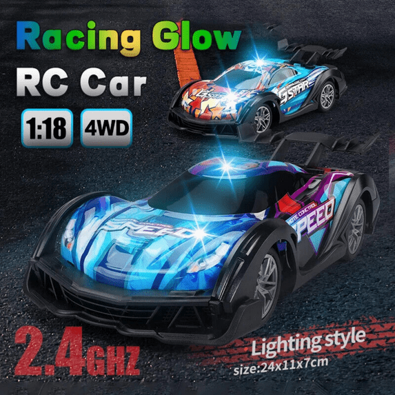 2.4GHZ Rc Car LED Light Remote Control Racing Car High Speed Drift RC Racing Car Toy