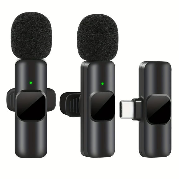 2.4GHZ Wireless Lavalier Microphone Portable Audio Video Recording Mini Mic with quality materials and smart chips