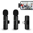 thumbnail image 1 of 2.4GHZ Wireless Lavalier Microphone Portable Audio Video Recording Mini Mic  with quality materisls and smart chips, 1 of 15