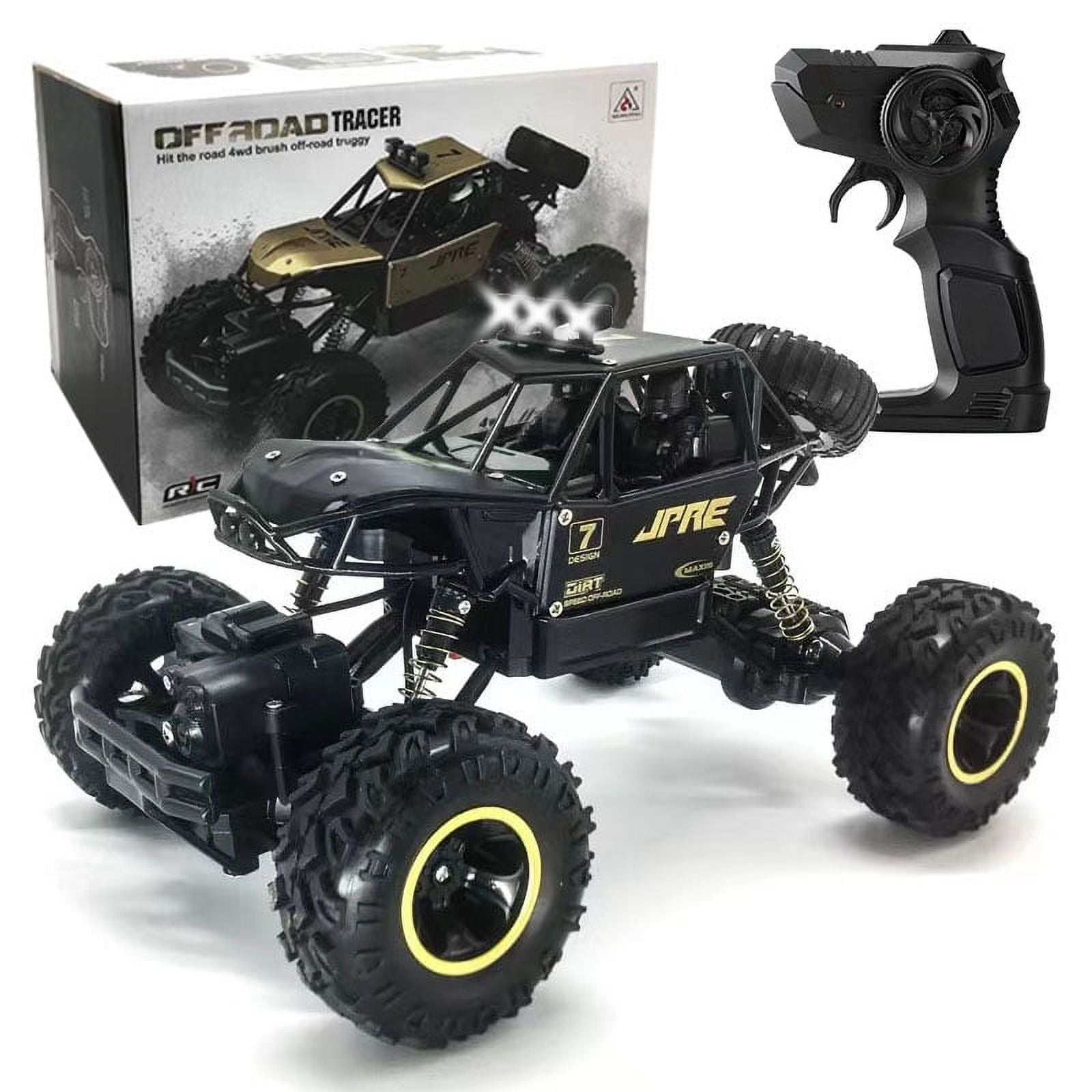 4wd controle remoto rc carros elétricos grande roda auto monster truck toy  presentes 01:16