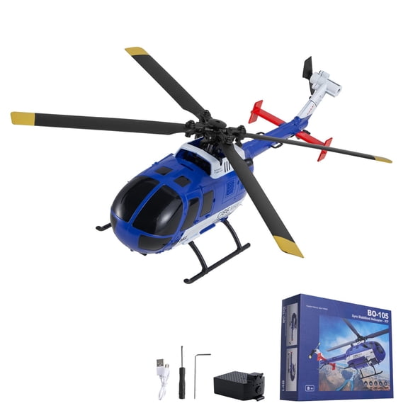 2 4GHz 4 Channel RC Helicopter with 6 Axis Gyro LED Lights and One Key Takeoff Landing Beginner Friendly Remote Control Airplane Toy for Ages 8 and Up